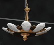 White and gold petals pendant lamp