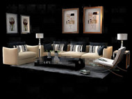 Modern and comfortable fabric sofa combination