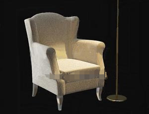 Light color comfortable single fabric sofa