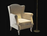 Light color comfortable single fabric sofa