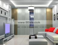 Simple and silver-gray living room