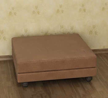 Brown square and single sofa