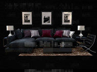 Modern and comfortable black sofa combination