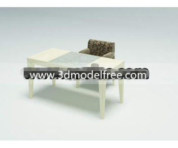 Simple wooden desk combination