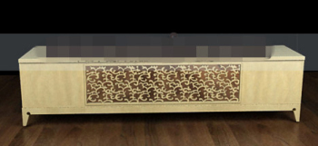 Solid wood carved TV cabinet