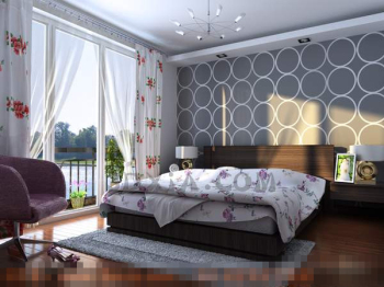 White fashion simple style bedroom