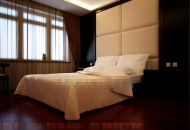 Simple white bed Single bedroom