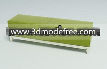 Green wooden fabric sofa bench