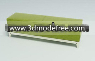 Green wooden fabric sofa bench
