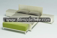 Wooden simple bed combination