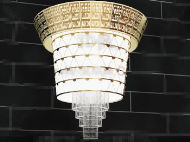 Magnificent gold lace curtain pendant lamp