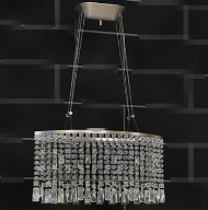 Transparent curtain-style pendant lamp