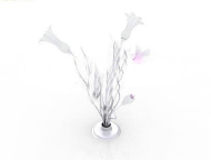 Opening flowers shaped lamp