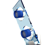 Dream blue glass wall lamp