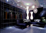 Dark blue simple style sofa
