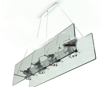 Four light sources glass pendant