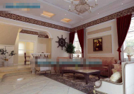 White classic European style living room
