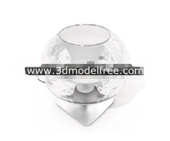 Crystal clear glass table lamp