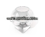 Crystal clear glass table lamp
