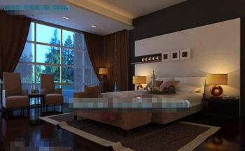 Dark solemn type bedroom