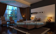 Dark solemn type bedroom