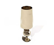 Long cylindrical metal lamp