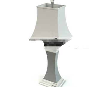 Green white gypsum lamp
