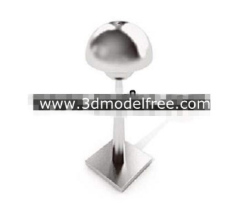 Mushroom-shaped metal lamp