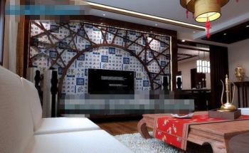 Chinese-style wooden living room