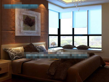 Large bay windows deep rhyme bedroom