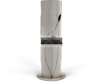 Beautiful plants mosaics cylindrical lamp