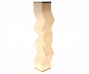 Yellow bending floor lamp