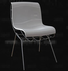 White fashion metal frame chair