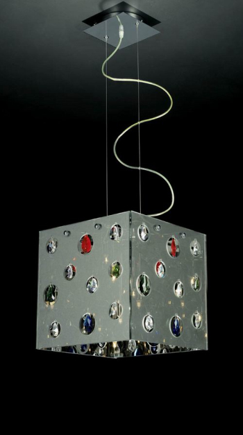 Embedded square lampshade chandelier