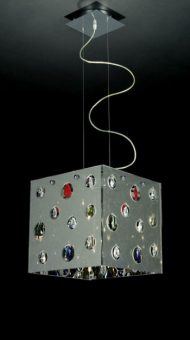 Embedded square lampshade chandelier
