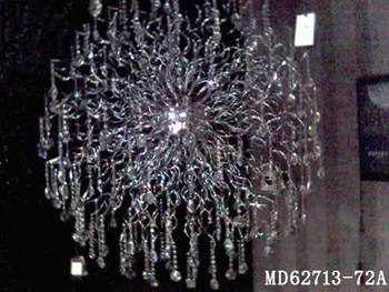 Wrought iron crystal chandelier