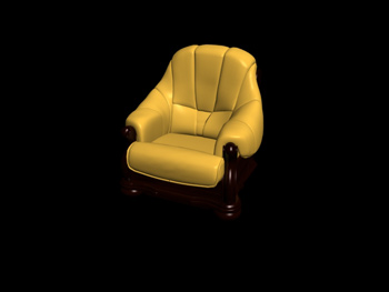 European-style single leather sofa