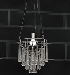 Water columnar crystal pendant lamp