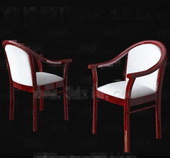 White red wooden chairs