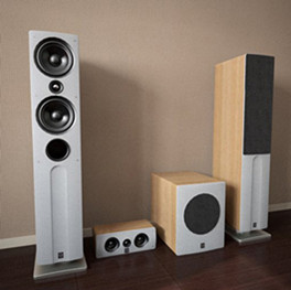 Wooden outer stereo 3D model