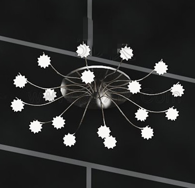 White stars metal frame Chandelier