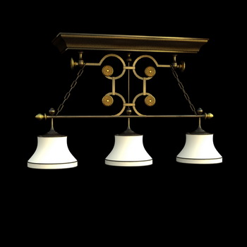 Modern metal frame Chandeliers 3D model