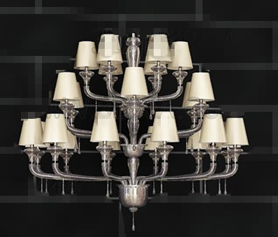 Three layers white lampshade pendant