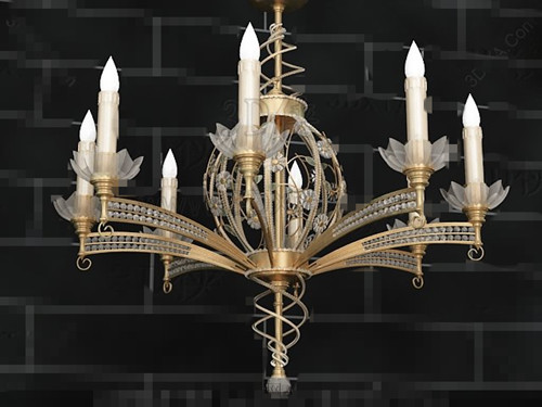Exquisite metal frame candle Pendant