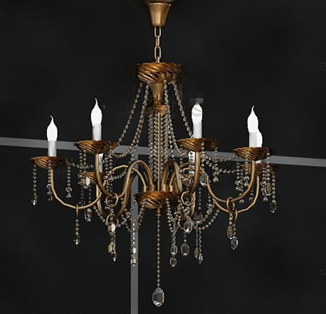Candlesticks metal chain pendant