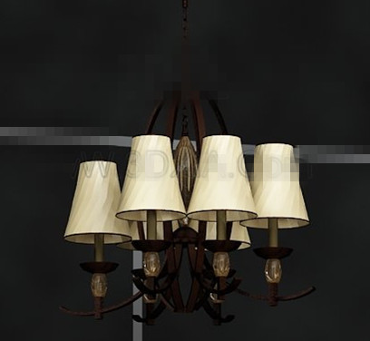 Light yellow metal chain pendant lamp