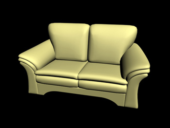 European-style modern red double seats sofa