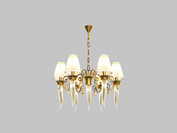 European-style golden yellow chandelier