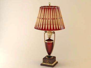 European classical table lamp 3D model