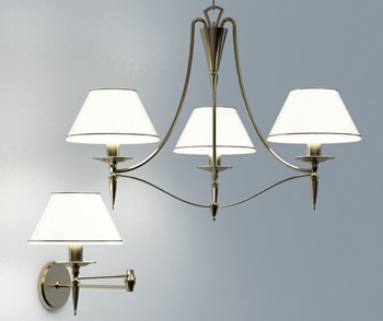 European wall lamp 3D model